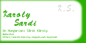 karoly sardi business card